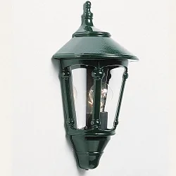 Wandleuchte VIRGO, E27 max. 60W, Grün, Aluminium/ Rauch-Acrylglas