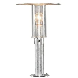 Pedestal light MODE, protected against vandalism, E27 max. 60W, galvanised steel, clear polycarbonate glass