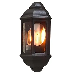 Außen-Wandleuchte CAGLIARI, E27 max. 100W, Schwarz, Aluminium / Klarglas