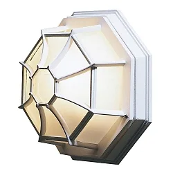 Wand- und Deckenleuchte, IP23, E27 max. 60W, Weiß, Aluminium / Frost-Acrylglas