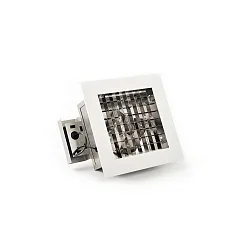 Decken-Einbauleuchte, IP23, E27 max.75W, Weiß / Aluminium