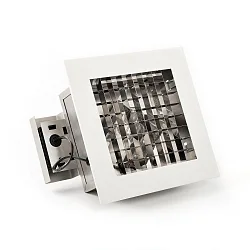 Outdoor HighPower LED Deckeneinbaustrahler, IP44, 6W 3000K 550lm, Weiß, Aluminium