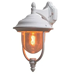 Außen-Wandleuchte PARMA DOWN, E27 max. 75W, Weiß, Aluminium / Acrylglas klar
