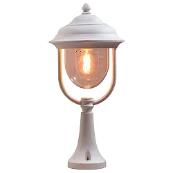 Sockelleuchte PARMA, E27 max. 75W, Weiß, Aluminium / Acrylglas klar