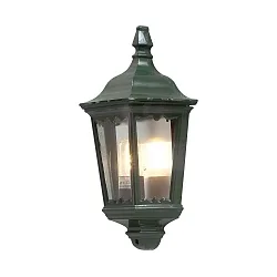 Außen-Wandleuchte FIRENZE, E27 max. 100W, Grün, Aluminium / Klarglas