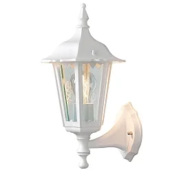 Außen-Wandleuchte FIRENZE UP, E27 max. 60W, Weiß, Aluminium / Klarglas