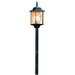 Wegeleuchte MILANO, E27 max. 75W, Schwarz/Silber, Aluminium / Acrylglas in Bleikristalloptik