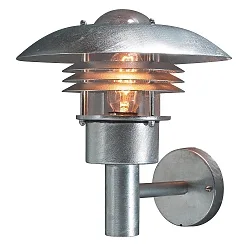 Außen-Wandleuchte MODENA UP BIG, E27 max. 60W, Stahl galvanisiert / Klarglas