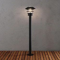Path luminaire MODENA, E27 max. 60W, black aluminium / clear glass