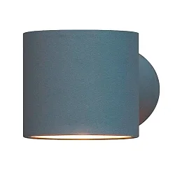 Außen-Wandleuchte MODENA Round, Up/Down, G9 max. 25W, Grau, Aluminium / Klarglas