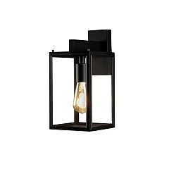 Wandleuchte CARPI UP/DOWN, E27, IP44, schwarz, Glas klar