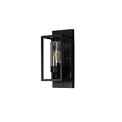 outdoor wall luminaire TRANI with sensor E27 IP44, black dimmable