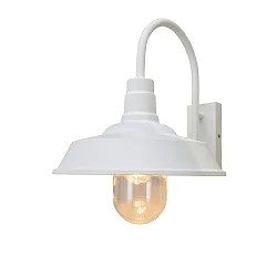 outdoor wall luminaire TRAPANI down, large, round E27 IP44, white dimmable