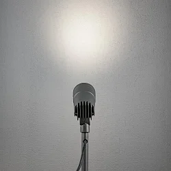 12V HighPower LED Erdspieß-Spot ANDRIA, Lichtaustritt fokussierbar 18-60°, 6W 3000K 210lm, Anthrazit, Aluminium / Klarglas