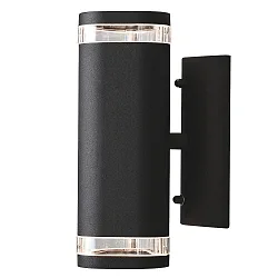 Outdoor wall spot MODENA UP/DOWN SINGLE, 2x GU10 max. 35W, black aluminium / clear acrylic glass