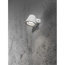 Außen-Wandleuchte TRIESTE, GU10 max. 35W, Weiß, Aluminium / Acrylglas klar