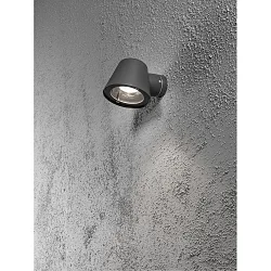 Außenwandleuchte TRIESTE, GU10 max. 35W, Schwarz, Aluminium / Acrylglas klar