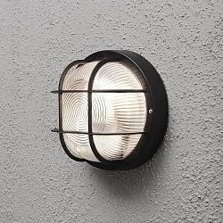 Außen-Wandleuchte /-Deckenleuchte MANTOVA, E27 max. 40W, Schwarz, Kunststoff