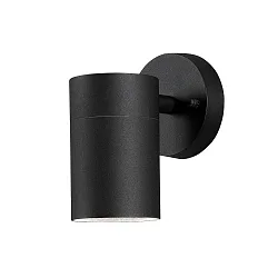 Außen-Wandleuchte MODENA, IP44, GU10 max. 35W, Schwarz, Aluminium / Klarglas