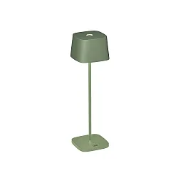 LED Akku-Tischleuchte CAPRI, eckig, 2,2W, 2700/3000K, IP54, dimmbar, grün/grau