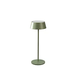 LED Akku-Tischleuchte MENTON USB, 2,9W, 2200/2700K, 10-115lm, IP54, dimmbar, grün-grau