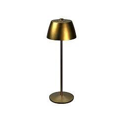 battery table lamp EZE USB IP54, gold matt