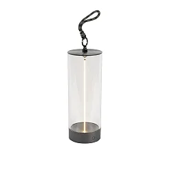 battery table lamp EDISON S USB IP54, anthracite dimmable