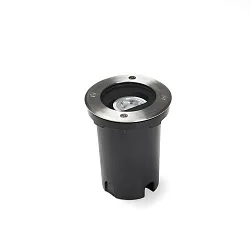 Outdoor Bodeneinbaustrahler, IP65, rund, 230V, GU10 max. 6W, Lichtwinkel verstellbar 0-15°, Edelstahl 304 / Klarglas