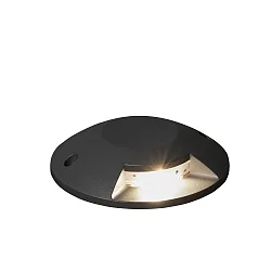 Outdoor LED Terassen- / Bodenstrahler HIGH POWER, Halb-Einbau, flach, IP65, anthrazit, mit 1-fach Lichtaustritt, 5W 3000K 450lm