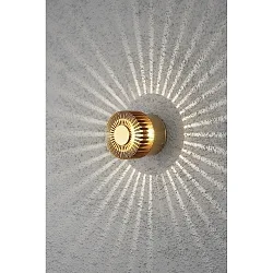 HighPower LED Außen-Wandleuchte MONZA, mit Seiten-Effekt , 3W 3000K 160lm, Messing anodisiert, Massiv-Aluminium