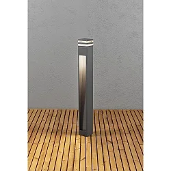 Outdoor HighPower LED Wegeleuchte MASSA, Down/Side, eckig, IP54, 8W 3000K 800lm, Anthrazit, Aluminium / Acrylglas klar