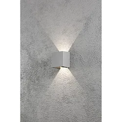 HighPower LED outdoor wall luminaire CREMONA, 3W 3000K 460lm, grey aluminium / clear acrylic, adjustable light outlet