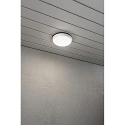 LED Außen-Wand- / Deckenleuchte CESENA, IP54, rund, 10W 3000K 900lm, Weiß, Aluminium / Acrylglas opal