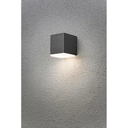 HighPower LED Außen-Wandleuchte MONZA DOWN, 6W 3000K 550lm, Anthrazit / Aluminium, Kunststoff opal