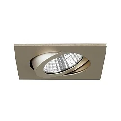 Outdoor LED Einbaustrahler, IP65, quadratisch, 8.2 x 8.2cm, Plug&Play 350mA, 6W 3000K 650lm 38°, schwenkbar 30°