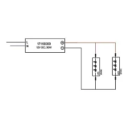 LED Netzgerät 12V DC zu BRUM-17106/ -07 /-10, inkl. 20cm Anschlussleitung, max. 30W