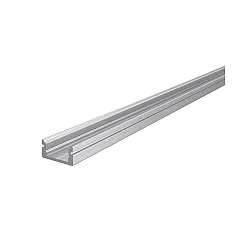 AU-01-08, flaches U-Profil für 8-9.3 mm LED Strips, 200cm, Aluminium gebürstet
