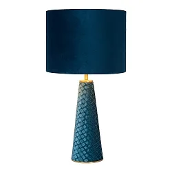 table lamp EXTRAVAGANZA VELVET round E27 IP20, turquoise 