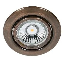 Recessed spot DOWNLIGHT D 3830, Ø 8.8cm, swiveling, antique copper brushed