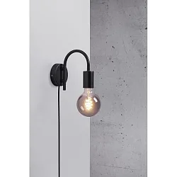 Wall luminaire PACO, E27, black