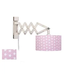 Wandleuchte SCHERE STERNE, mit Schalter, rosa