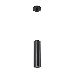 Pendelleuchte PIPE, 30cm, GU10, zylindrisch, GU10, exkl. Dekoring, Schwarz