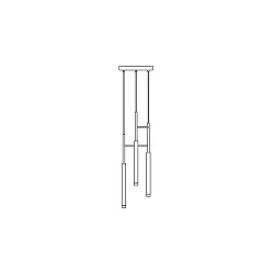 Pendelleuchte CANDLE TRIPLEX LED 9,4W 2700K schwarz 506lm
