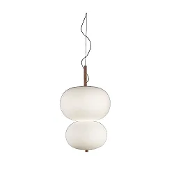 LED Pendelleuchte ILARGI DOBLE LAMP 36,1W 2700K HELLES HOLZ 1833lm