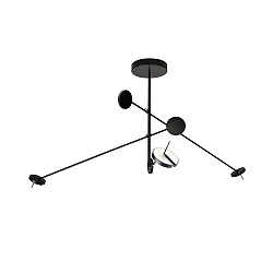 LED Pendelleuchte INVISIBLE TRIPLEX, 3-flammig, verstellbar, dimmbar, schwarz, 29.6W 2700K 1653lm 94°