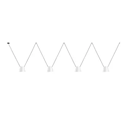 Pendelleuchte ATTIC QUADRUPLE CONIC SHAPE E27 15W weiß