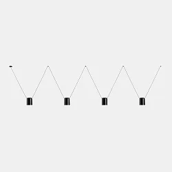Pendelleuchte ATTIC QUADRUPLE RECTANGULAR SHAPE E27 15W schwarz