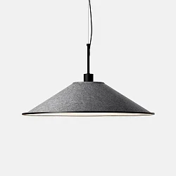 LED Pendelleuchte SHOEMAKER, Ø66.9cm, 22.2W 2700K-6500K (Tunable White), CRi >90, UGR <16, DALI dimmbar, Filz / Stahl
