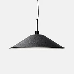 LED Pendelleuchte SHOEMAKER, Ø66.9cm, 22.2W 2700K-6500K (Tunable White), CRi >90, UGR <16, DALI dimmbar, Filz / Stahl