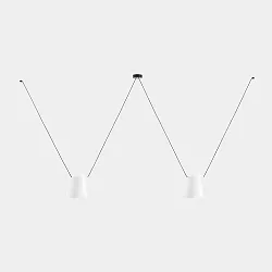 pendant luminaire ATTIC 2 2 flames, conical E27 IP20